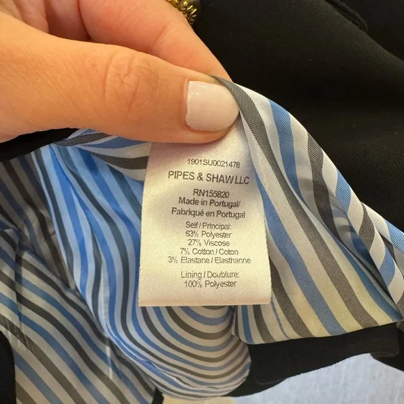 Veronica Beard Navy Blazer with Gold Buttons - Picture 2 of 4